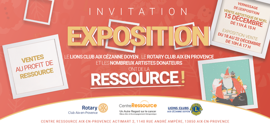 Exposition/vente au profit du centre Ressource déc 2023.